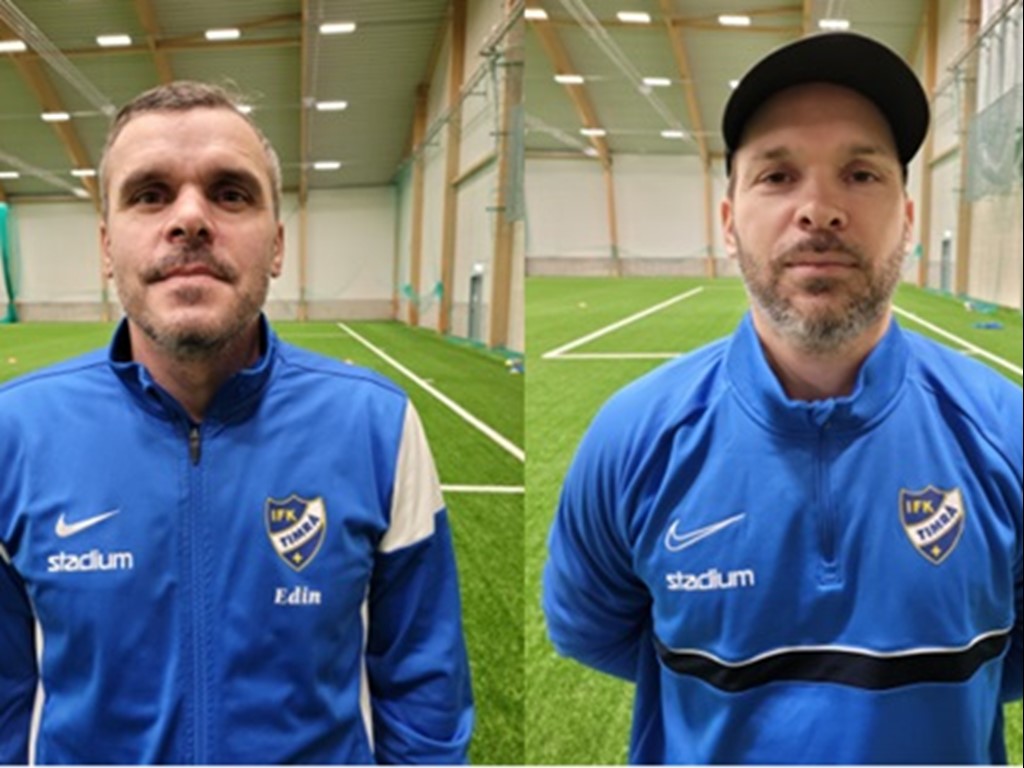 Bröderna Muratovic, Edin och Jasmin, tar över tränarrollen i IFK Timrås uppflyttade division 5-lag. Foto; IFK Timrå.