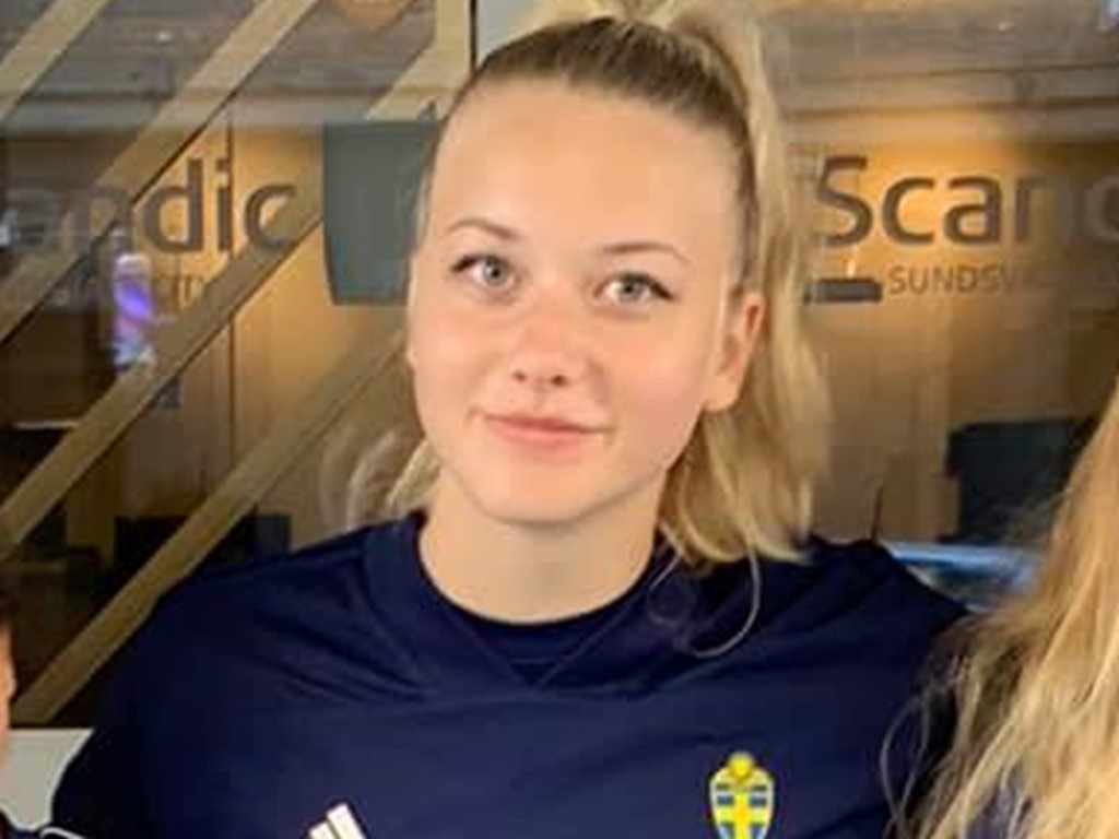 SDFF:s 17-åriga målvaktsdebutant Lisen Hafstad, med moderklubb Njurunda IK.
