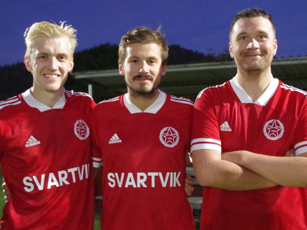 Svartviks målgörare mot Selånger 2, fr v. Love Hagstedt, Christoffer Nerkman (4) och Jonas Wiklund.