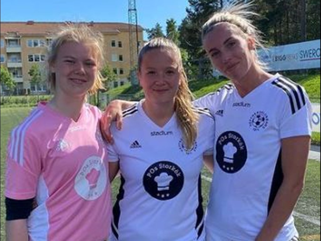 Frida Svensson höll nollan, Amanda Hamrin satte trean och Amanda Sevefjord gjorde de två första målen när Heffnersklubban vann med 3-0 borta mot Umedalen. Foto: Heffnersklubban.