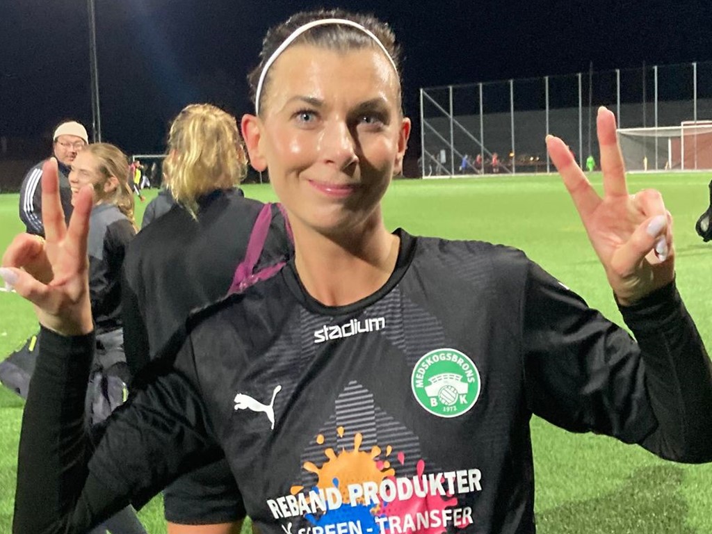 Rosie Nilsson drog in matchens enda mål med en frispark. Foto: Gottfrid Sjödin.